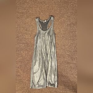 Old Navy Shimmering Silver Backless Dress